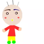 Färgglada tecknad pojke vektorbild