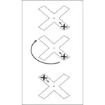 Diagrama del vector de la construcción de una alfombra mágica