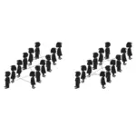Vector image of kids in rows