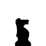 silhueta de vetor de peça de xadrez