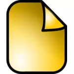 גרפיקה וקטורית של סמל האינטרנט המסמך צהוב מבריק
