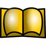 Lesklá zlatá kniha znamení vektorový obrázek