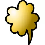 Grafika wektorowa błyszczący mowy brązowy bąbelek ikona