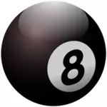 Vector Illustrasjon av billiard ball nummer åtte