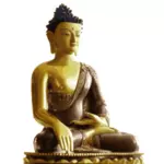 Gambar vektor patung Buddha emas