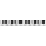 Vektor der Tasten eines Klaviers