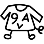 9VA Mac karakter simbol gambar vektor