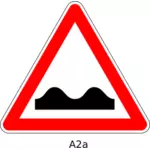 Grafica vectoriala de semn de triunghiulare drum accidentat rutier