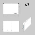 A3 formaat technische tekeningen papier sjabloon vector illustraties