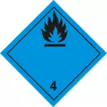 Blue radioactivity warning