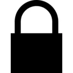 Locked padlock silhouette vector clip art