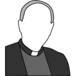 Vector drawing of a priest
