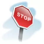 Immagine 3D vettoriale di segnale di stop