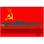 Russische onderzeeër vector tekening