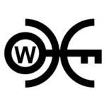 WarChalking Access Point mit WEP-Vektor-Bild
