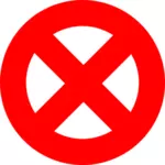 Vector afbeelding van verbod teken