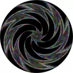 Abstrakta vortex med färgglada detaljer