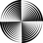 Abstracte vortex in zwart-witte kleur