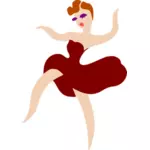 Vector de la imagen abstracta de la bailarina