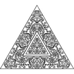 Abstractly designade triangel