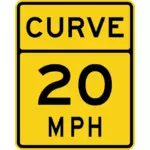 Image vectorielle de limite de vitesse 20 roadsign