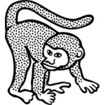 Vector afbeelding van vlekkerige aap
