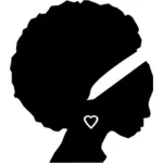 Silhouette femme afro-américaine