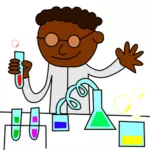 Chemicus in een laboratorium werken
