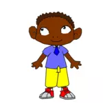 Cartoon afrikansk pojke