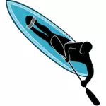 Waveski sport simbol vector illustration