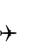 Två motor flygplan vektor