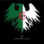 Heraldycznego orła z flaga Algierii