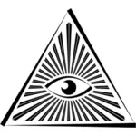 '' Tüm gören göz '' piramit