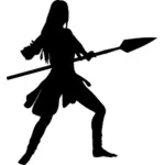 Woman with spear
