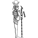 Imagen vectorial de Dios egipcio