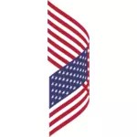 Flagrende amerikansk flagg