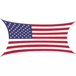 Bandeira esticada da América