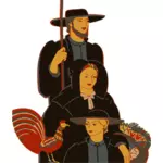 Amish familj