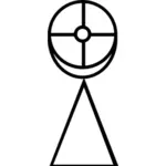 Земля и Плутон древний символ графика