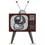 Vector graphics of an old TV receiver