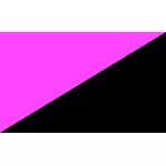Vektorgrafikken anarko-queer flagg