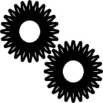 Vector illustration of black sprockets