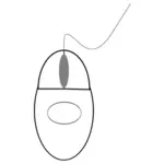 有線マウスのベクトル描画
