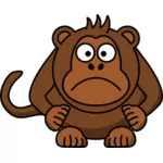 Mono de dibujos animados enojado