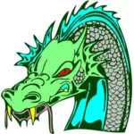 Dragon vert en colère