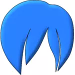 Vektortegning av blått hår for underordnet figur