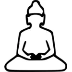 Budda profil ilustracja