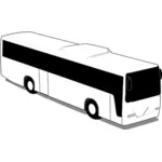 Svart och vit buss