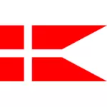 Bandeira nacional da Dinamarca em seu formulário dividido gráficos vetoriais