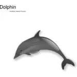 Clip-art vector de baleia pequena simples
